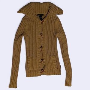 Y2K Abercrombie & Fitch Tan Cardigan